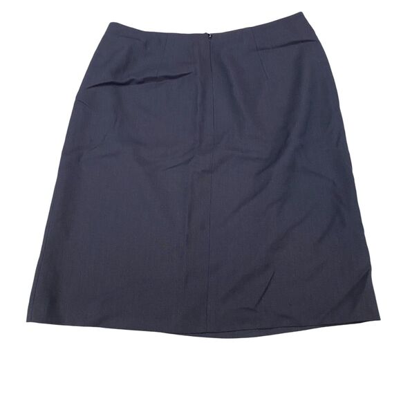 Brooks Brothers Tollegno 1900 Skirt Womens 8 Navy Wool Merino Extrafine- Lined - Picture 15 of 16